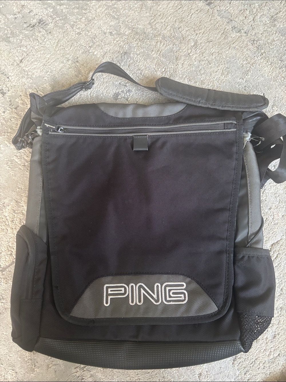 Ping Black and Gray Messenger Bag